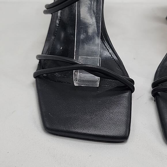 š„MARC FISHERš„PADDED CALINDA BLACK ANKLE STRAP HEELED SANDALS WOMENS 5 NWOB - Picture 4 of 16